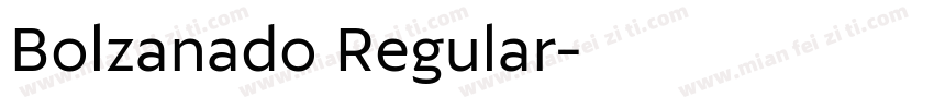 Bolzanado Regular字体转换